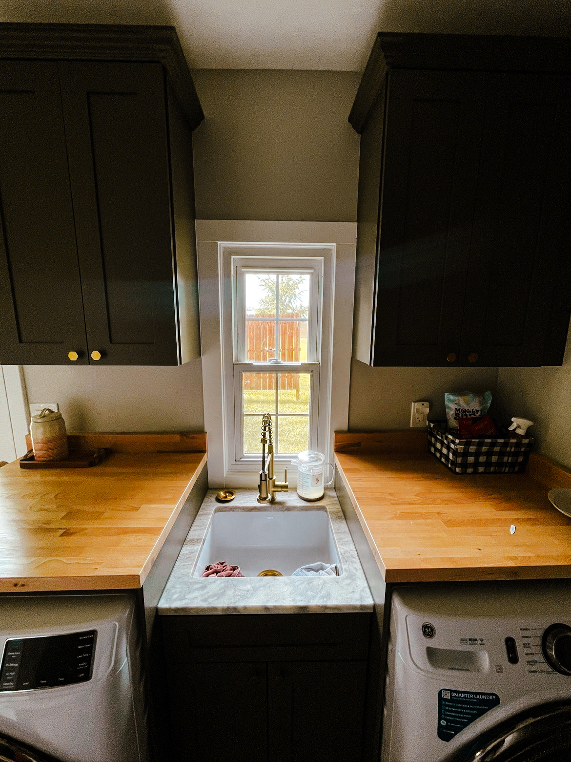 Custom butcher block countertop installation