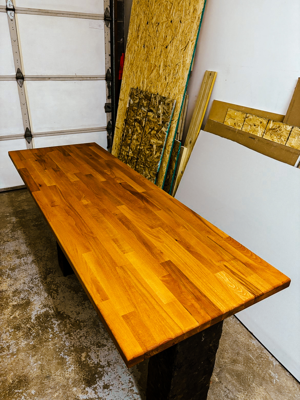 Custom solid European beech dining table